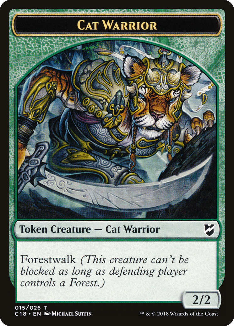 Cat Warrior (TC18-015) - Commander 2018 Tokens