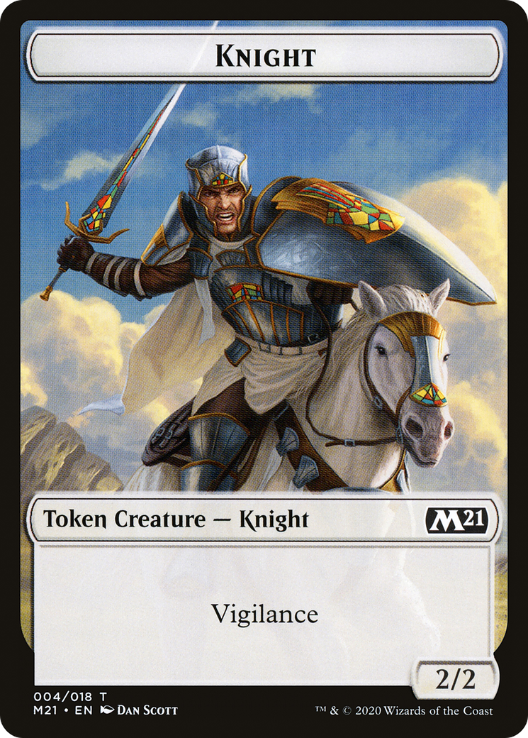 Knight (TM21-004) - Core Set 2021 Tokens Foil