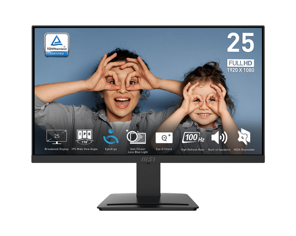 MSI PRO MP253 24.5 IPS FHD 1920x1080 16:9 1ms 4ms 100Hz HDMI DP Speaker