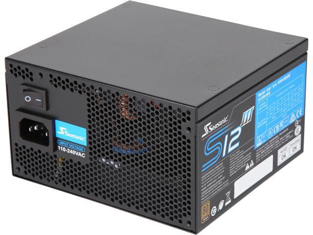 Seasonic PS SSR-500GB3 S12III 500 500W 80+ Bronze ATX 12V w 120mm Fan nonmodul