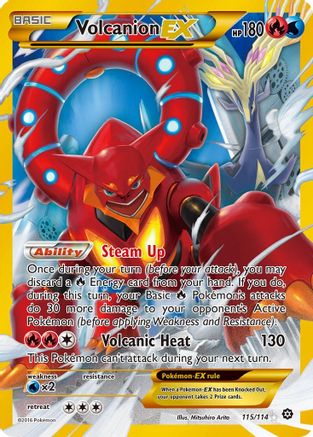 Volcanion EX (Secret) 115/114 - XY Steam Siege Holofoil
