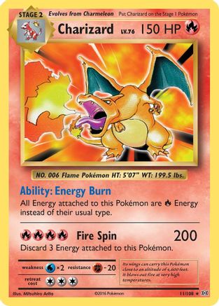 Charizard 11/108 - XY Evolutions Reverse Holofoil