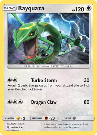 Rayquaza 106/145 - SM Guardians Rising Reverse Holofoil