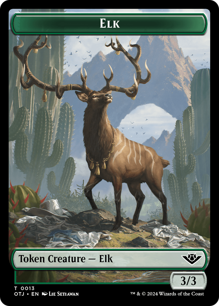 Elk (TOTJ-013) - Outlaws of Thunder Junction Tokens