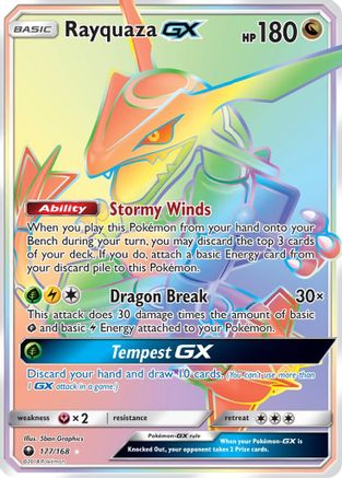 Rayquaza GX (Secret) 177/168 - SM Celestial Storm Holofoil