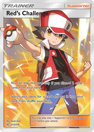 Red's Challenge (Full Art) 213/214 - SM Unbroken Bonds Holofoil