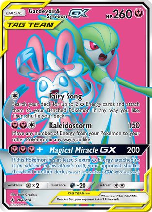 Gardevoir & Sylveon GX (204) (Full Art) 204/214 - SM Unbroken Bonds Holofoil