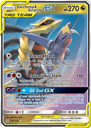 Garchomp & Giratina GX 146/236 - SM Unified Minds Holofoil