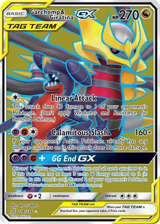 Garchomp & Giratina GX (Full Art) 228/236 - SM Unified Minds Holofoil