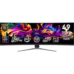 MSI MPG 491CQPX QD-OLED 49 QD-OLED 5120x1440 32:9 0.03ms 240Hz 2xHDMI DP