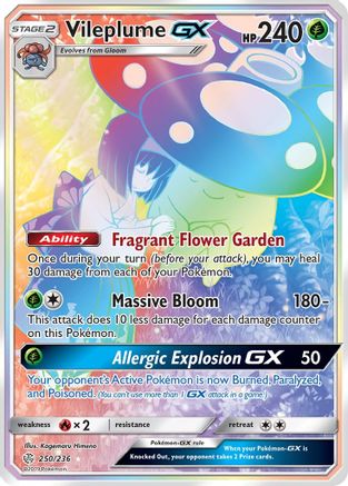 Vileplume GX (Secret) 250/236 - SM Cosmic Eclipse Holofoil