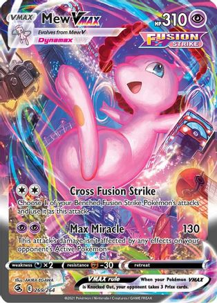 Mew VMAX (Alternate Art Secret) 269/264 - SWSH08 Fusion Strike Holofoil