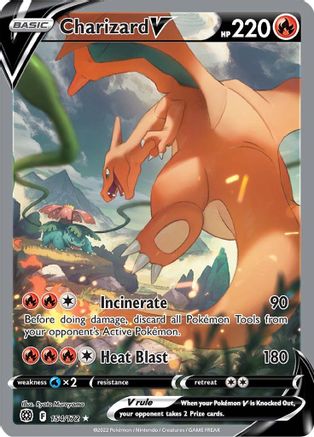 Charizard V (Alternate Full Art) 154/172 - SWSH09 Brilliant Stars Holofoil