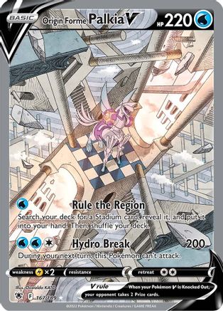 Origin Forme Palkia V (Alternate Full Art) 167/189 - SWSH10 Astral Radiance Holofoil