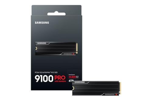 Samsung SSD MZ-VAP4T0CW 4TB 9100 PRO with Heatsink M.2 PCIe Gen5. X4 NVMe 2.0