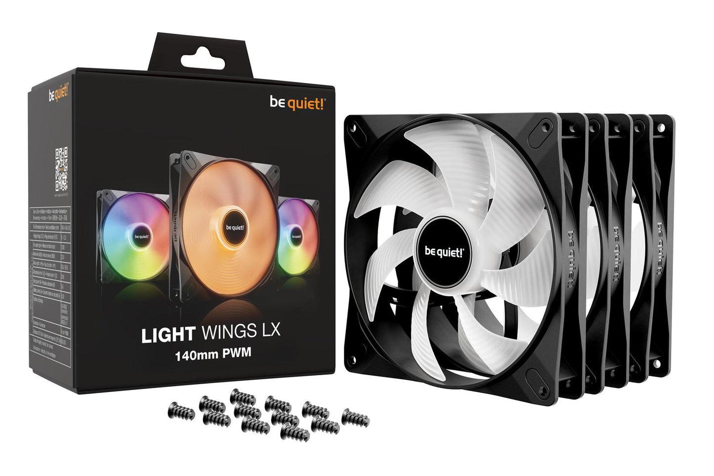 be quiet! Fan BL127 LIGHT�WINGS�LX 140mm PWM Triple Pack Retail