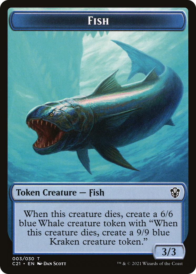 Fish (TC21-003) - Commander 2021 Tokens