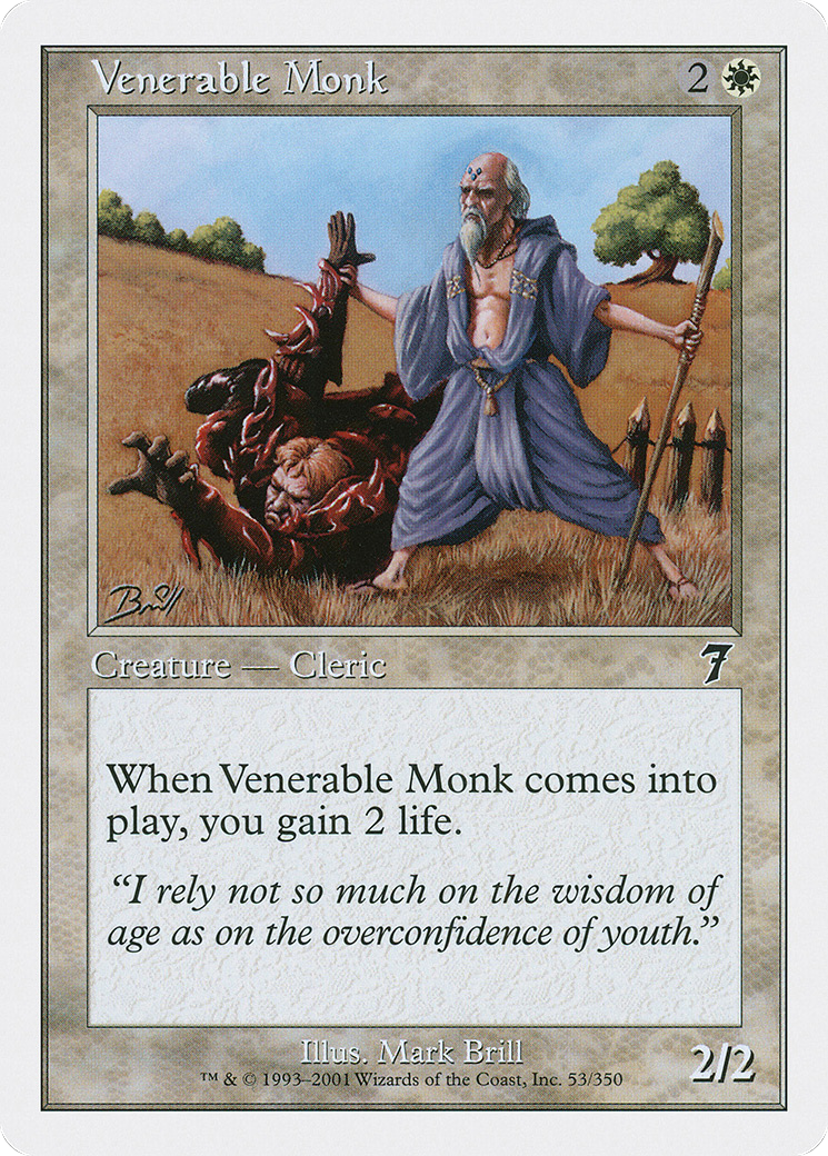 Venerable Monk (7ED-053) - Seventh Edition