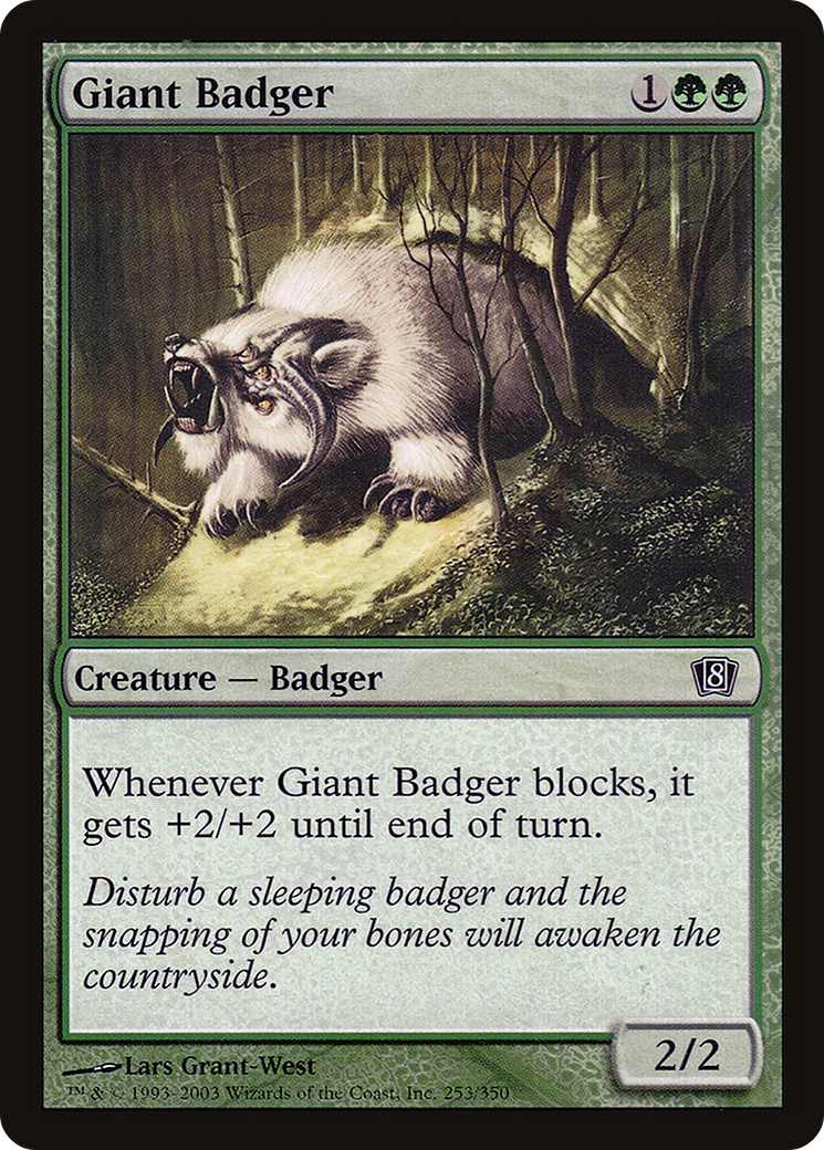 Giant Badger (8ED-253★) - Eighth Edition Foil