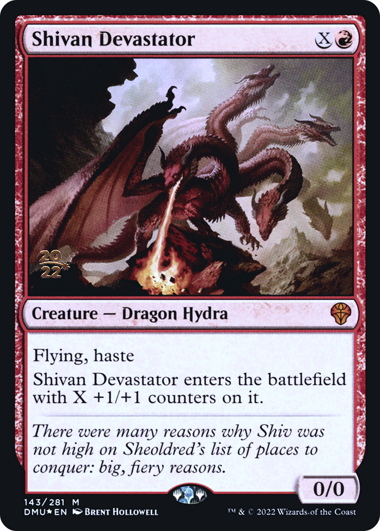 Shivan Devastator (PRE-143S) - Dominaria United Promos Foil