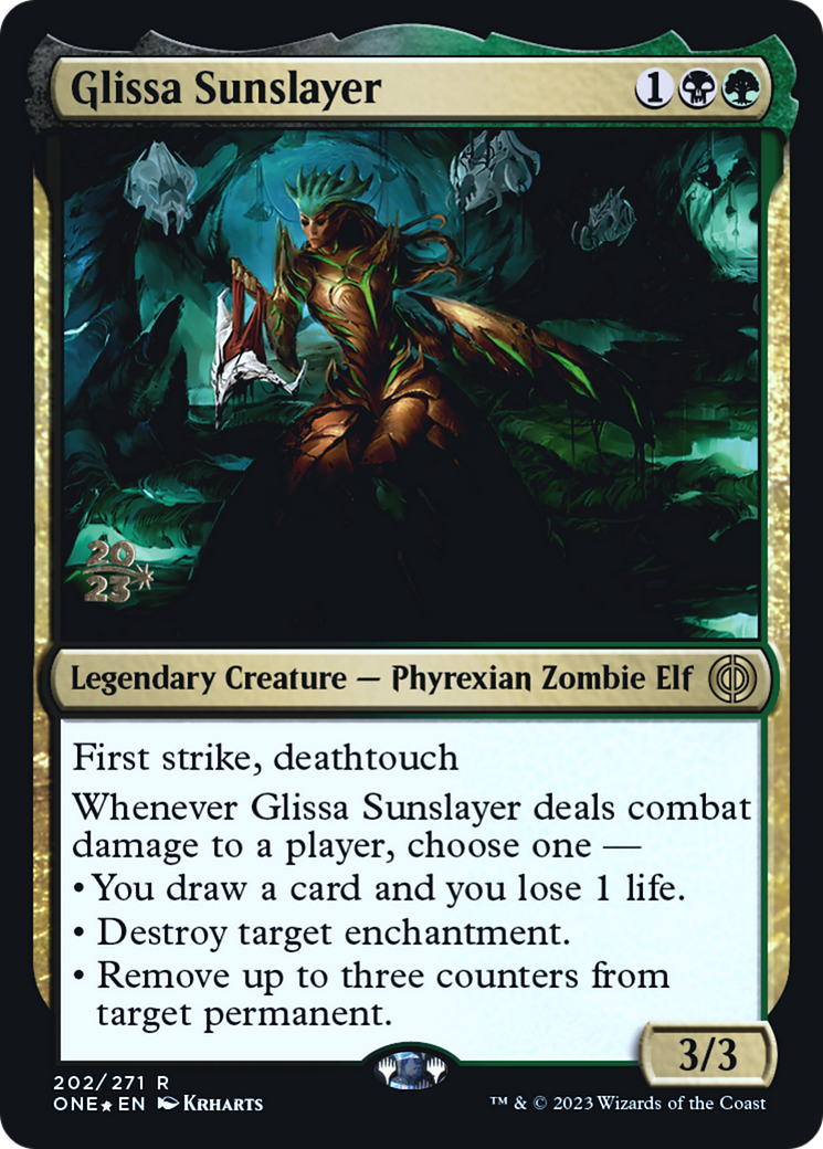Glissa Sunslayer (PRE-202S) - Phyrexia: All Will Be One Promos Foil