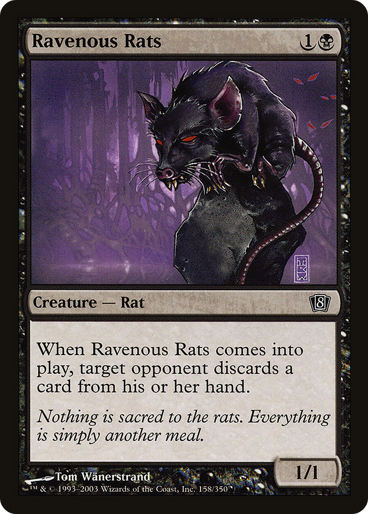 Ravenous Rats (8ED-158★) - Eighth Edition Foil