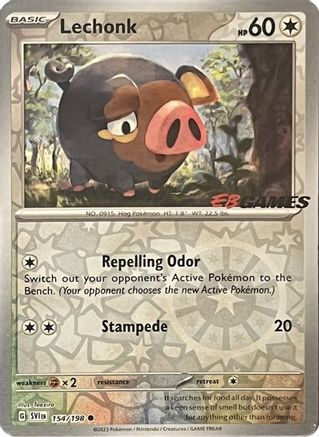 Lechonk - 154/198 (EB Games Promo) 154 - Miscellaneous Cards & Products Reverse Holofoil