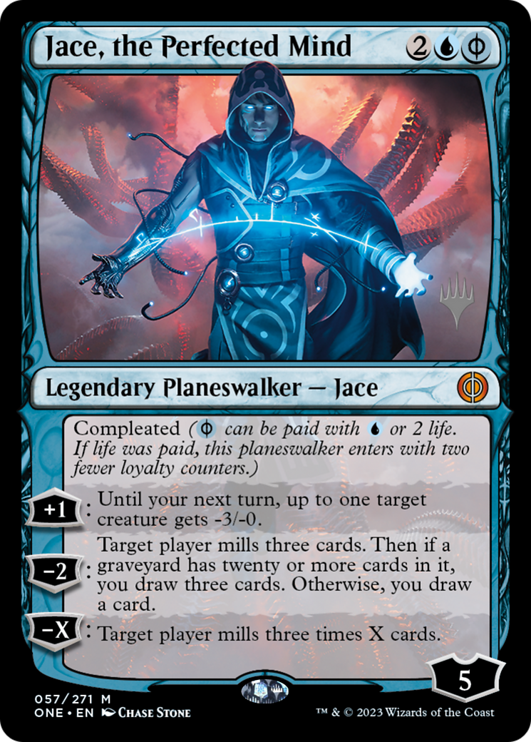 Jace, the Perfected Mind (PPONE-57P) - Phyrexia: All Will Be One Promos Foil