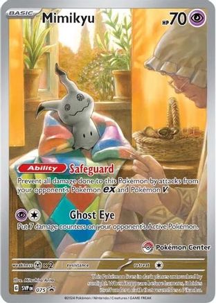 Mimikyu - 075 (Pokemon Center Exclusive) 75 - SV Scarlet & Violet Promo Cards Holofoil