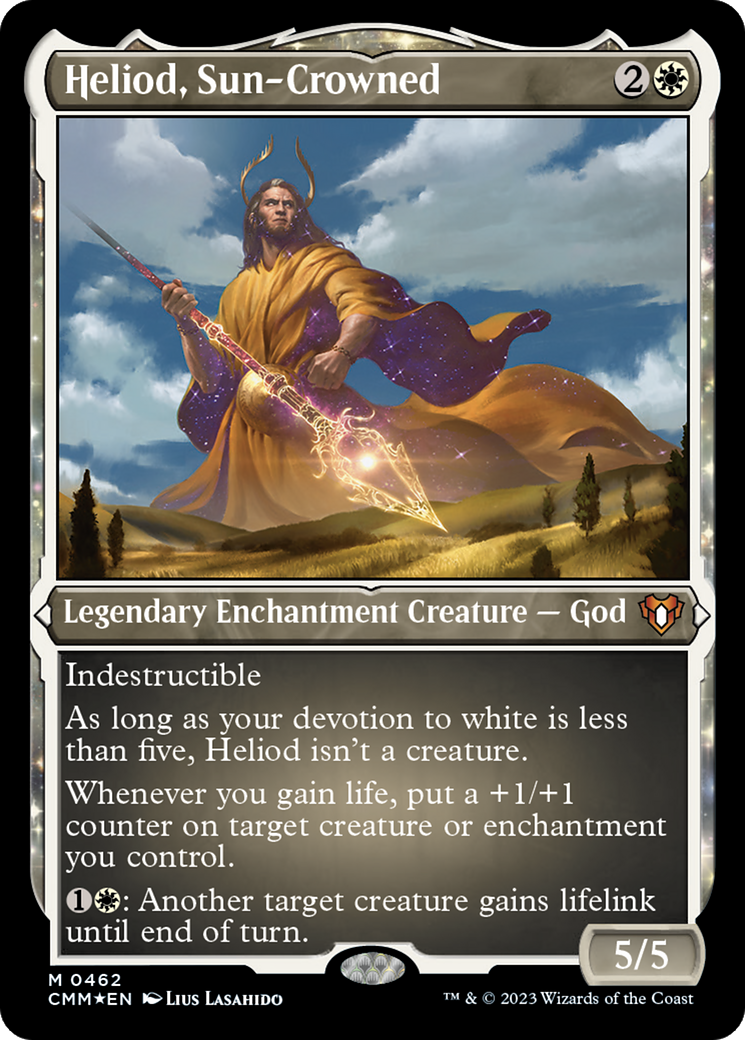 Heliod, Sun-Crowned (CMM-462) - Commander Masters: (enchantment) Etched Foil