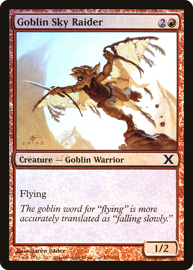 Goblin Sky Raider (10E-210★) - Tenth Edition Foil