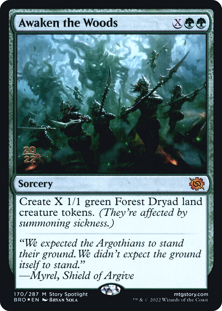 Awaken the Woods (PRE-170S) - The Brothers' War Promos Foil