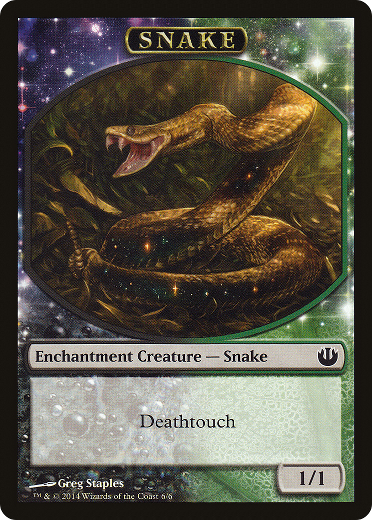 Snake (JOU-006) - Journey into Nyx Tokens: (enchantment)