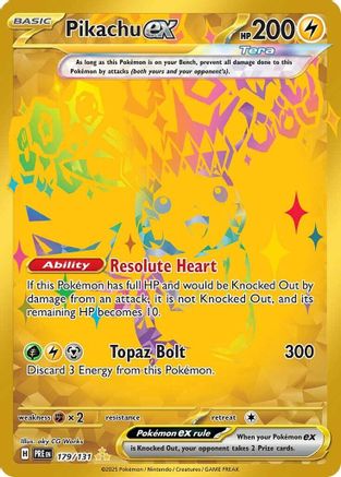 Pikachu ex - 179/131 179 - SV Prismatic Evolutions Holofoil