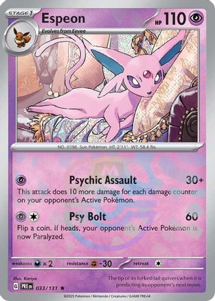 Espeon (Master Ball Pattern) 33 - SV Prismatic Evolutions Holofoil