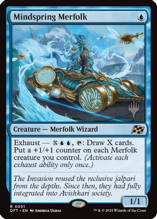 Mindspring Merfolk (PPDFT-051) - Promo Pack: Aetherdrift Foil