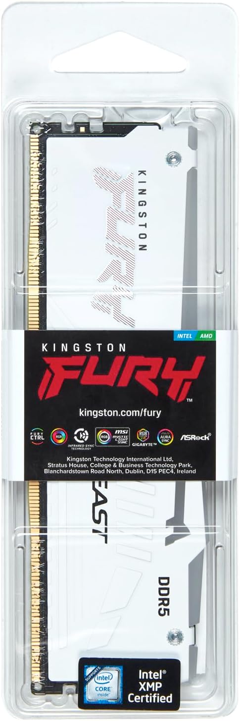 Kingston ME KF564C32BWEA-32 32GB 6400MT s DDR5 CL32 DIMM FURY Beast White RGB
