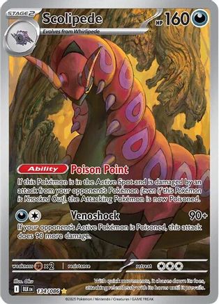 Scolipede - 134/086 134 - SV Black Bolt Holofoil
