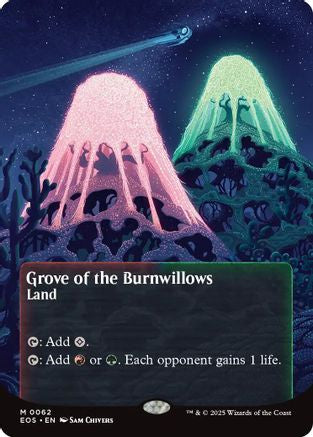 Grove of the Burnwillows (0062) (Borderless) (EOS-062) - Edge of Eternities: Stellar Sights Foil