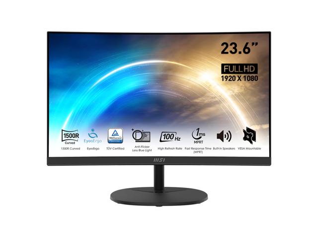 MSI PRO MP2412C 24 Curved VA FHD 1920x1080 16:9 1ms 4ms 100Hz HDMI DP SPK