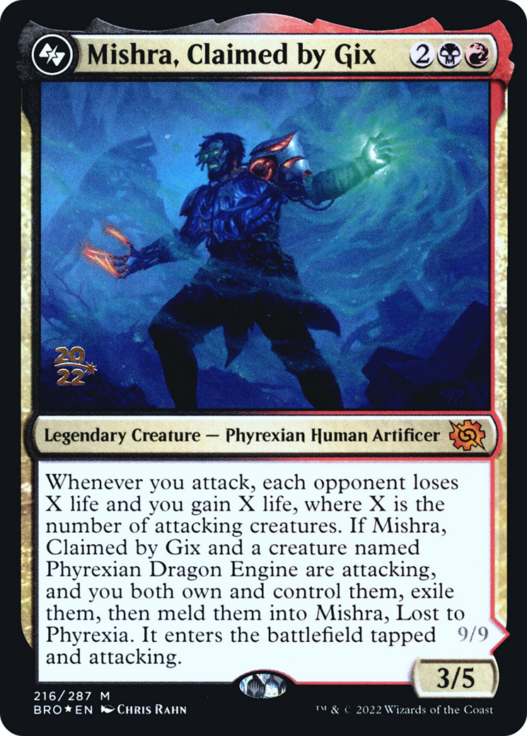 Mishra, Claimed by Gix (PRE-216S) - The Brothers' War Promos Foil