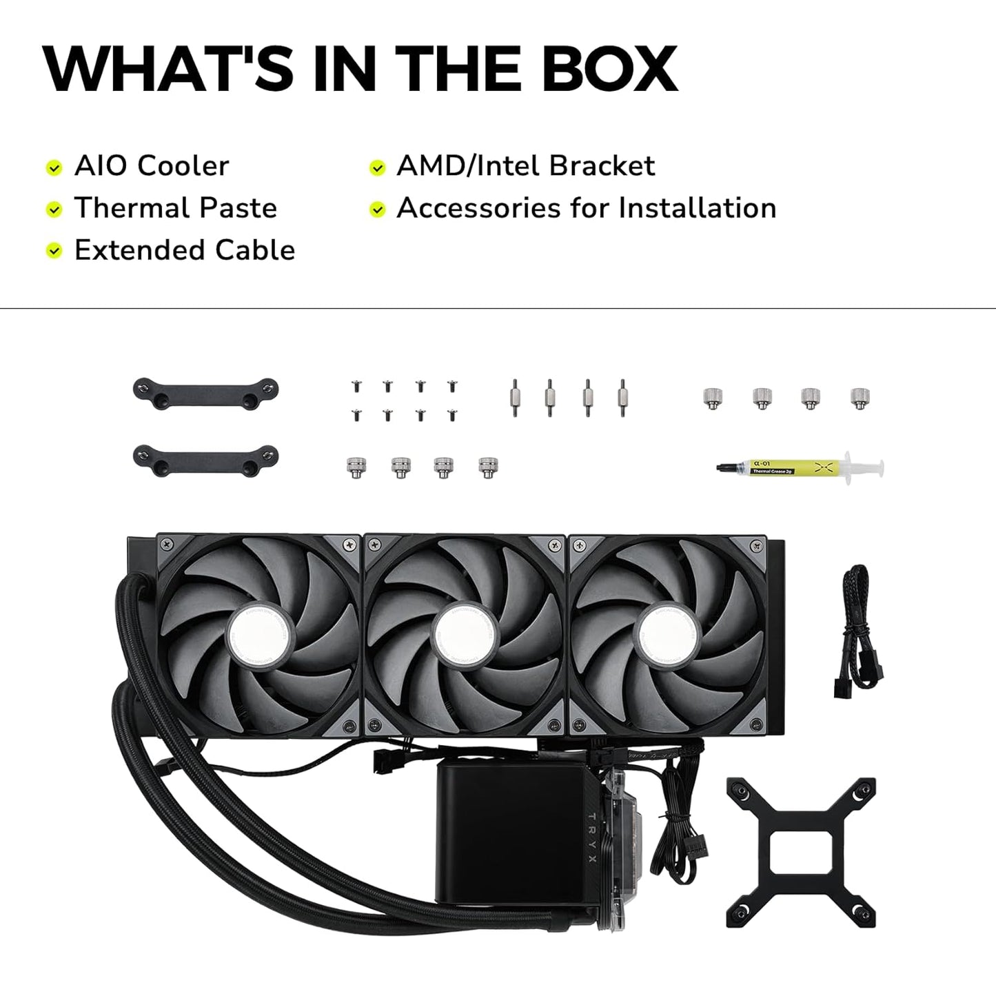 TRYX PANORAMA 360 AIO Liquid Cooler Black