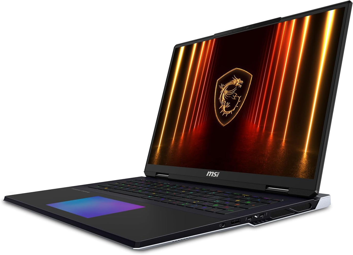 MSI Titan 18 HX AI A2XWIG-087CA 18" UHD+ 120Hz Mini LED Gaming Laptop, Intel® Core™ Ultra 9-285HX, RTX 5080, 64GB (32GB*2) DDR5 6400MHz, 2TB Gen5x4 + 2TB Gen4x4 NVMe PCIe SSD, Windows 11 Pro