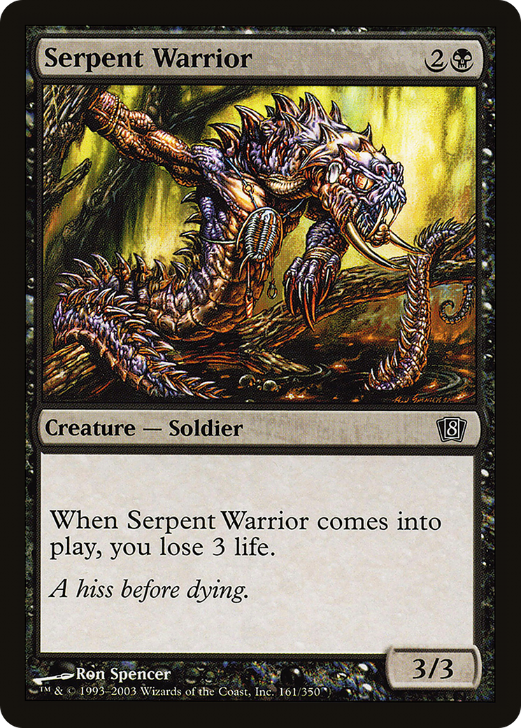 Serpent Warrior (8ED-161★) - Eighth Edition Foil