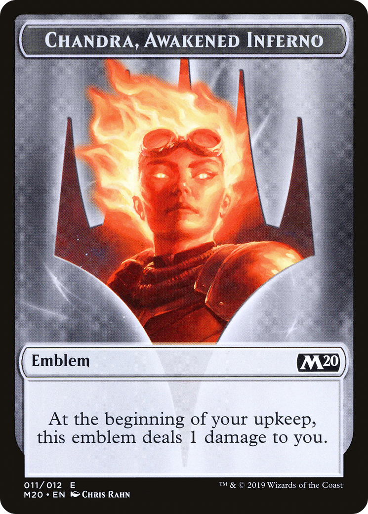 Chandra, Awakened Inferno Emblem (M20-011) - Core Set 2020 Tokens