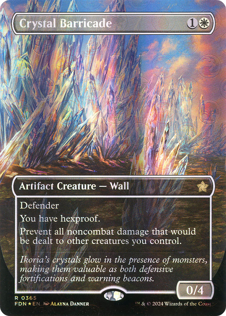 Crystal Barricade (FDN-365) - Foundations (Borderless) Foil