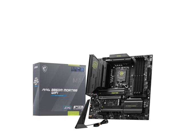 MSI MB MAG B860M MORTAR WIFI B860 LGA1851 Max256GB DDR5 mATX