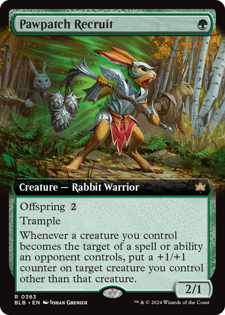 Pawpatch Recruit (BLB-363) - Bloomburrow: (Extended Art)