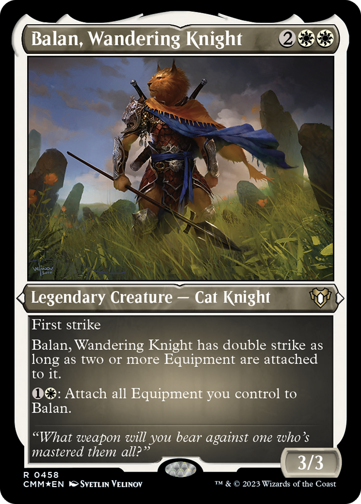 Balan, Wandering Knight (CMM-458) - Commander Masters Etched Foil