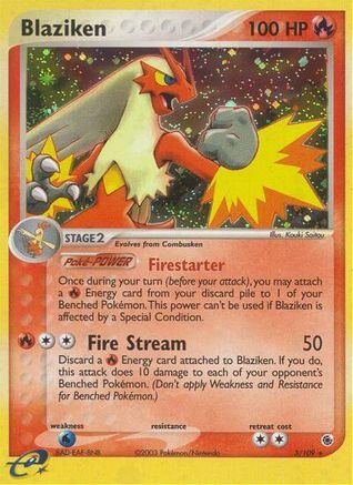 Blaziken - 3/109 3/109 - Ruby and Sapphire Reverse Holofoil